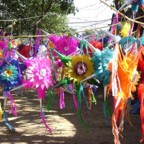 Piñatas on sale during Christmas.