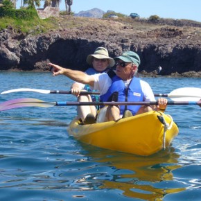 Author points out the sights in San Francisco Bay, San Carlos.