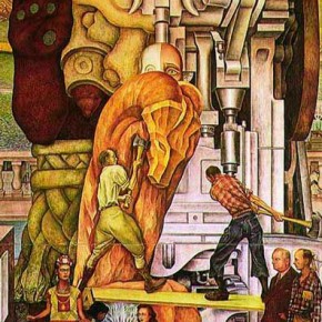 Unidad Panamericana Panel 3 (Pan American Unity Panel 3) By Diego Rivera. City College of San Francisco, California. 1940